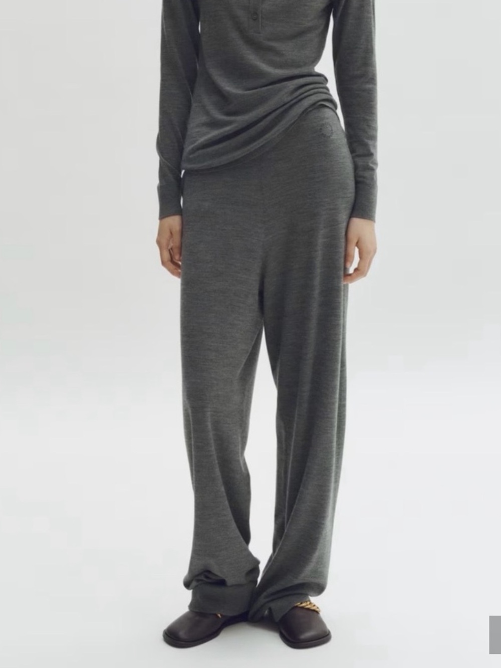 STELLA MCCARTNEY H&M WIDE LEG MERINO WOOL JOGGERS- M NWT